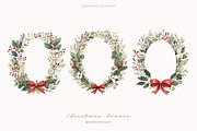Watercolor Christmas Frames, a Seasonal Illustration by PeDe Designs (Thumbnail 3 of 7)