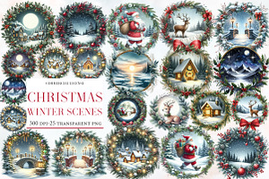 Christmas  Winter Scenes Png, an Illustration by Designworld