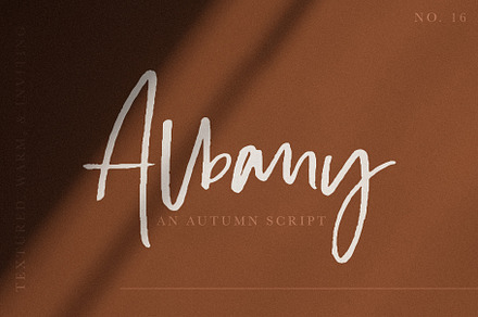 Albany | An Autumn Script, a Script Font by Jen Wagner Co