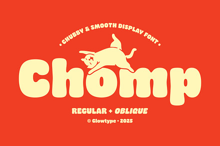 Chomp A Bold Chubby Font, a Sans Serif Font by Glowtype