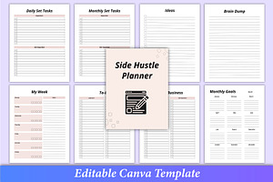 Side Hustle Planner Canva Kdp