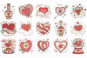 Whimsical Dreamy Valentine Clipart, an Illustration by Libby Wishes (Thumbnail 5 of 6)