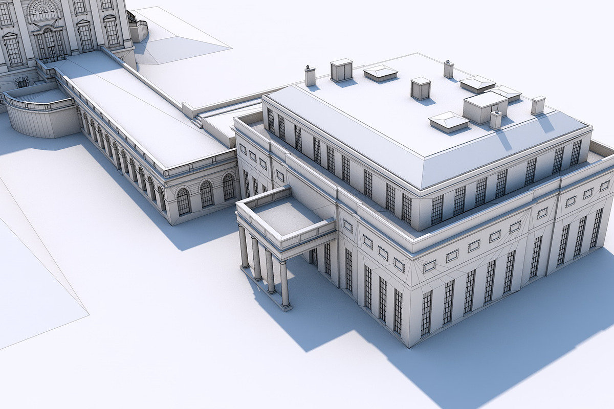 The White House Complex Washington L, an Architecture 3D Model by multimedia4ds (Photo 12 of 16)