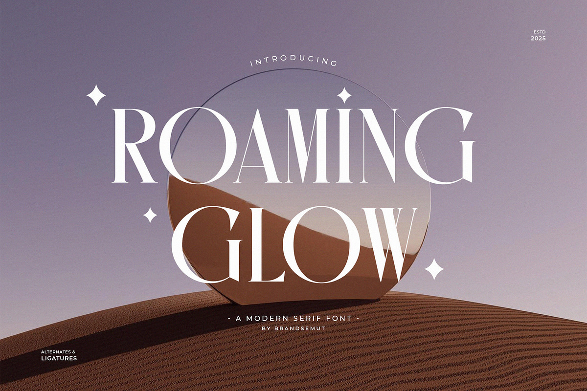 Roaming Glow – Elegant Modern Serif, a Serif Font by BrandSemut (Photo 1 of 10)