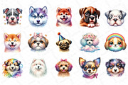 Colorful Baby Dog Face Sublimation, an Illustration by DreamPrint404 (Thumbnail 4 of 5)