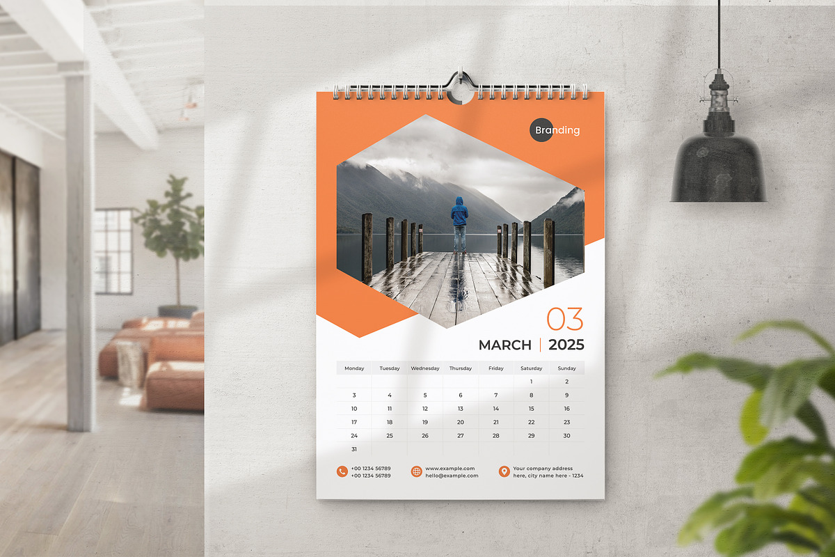 Wall Calendar 2025, a Marketing Template by DesignOriel (Photo 3 of 7)