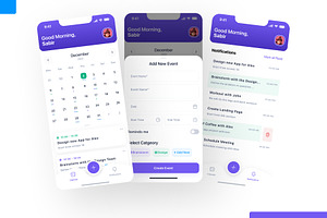 DayFlow - Calendar App UI Kit Design