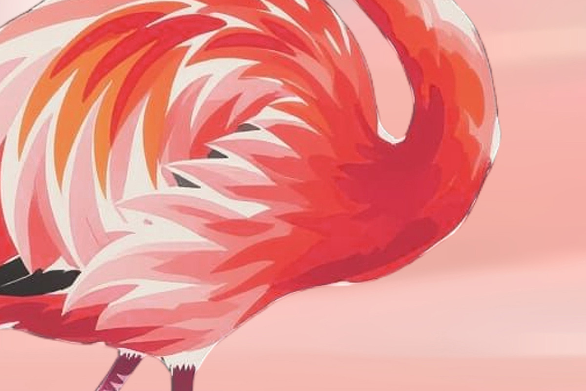 Flamingo Tango, an Animal Illustration by Sharon Schwalbe (Photo 6 of 7)