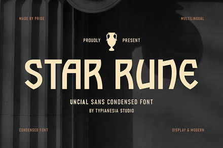 Star Rune - Uncial Sans, a Sans Serif Font by Typia Nesia