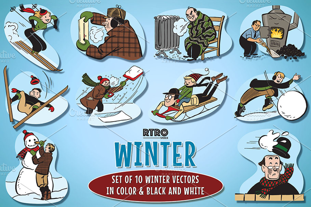 RTRO Winter 1, a Person Illustration by RTRO Stock (Photo 1 of 5)