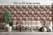 Cute Pink Flower Skull Pattern Set, a Pattern Graphic by Skritch Studio (Thumbnail 4 of 5)