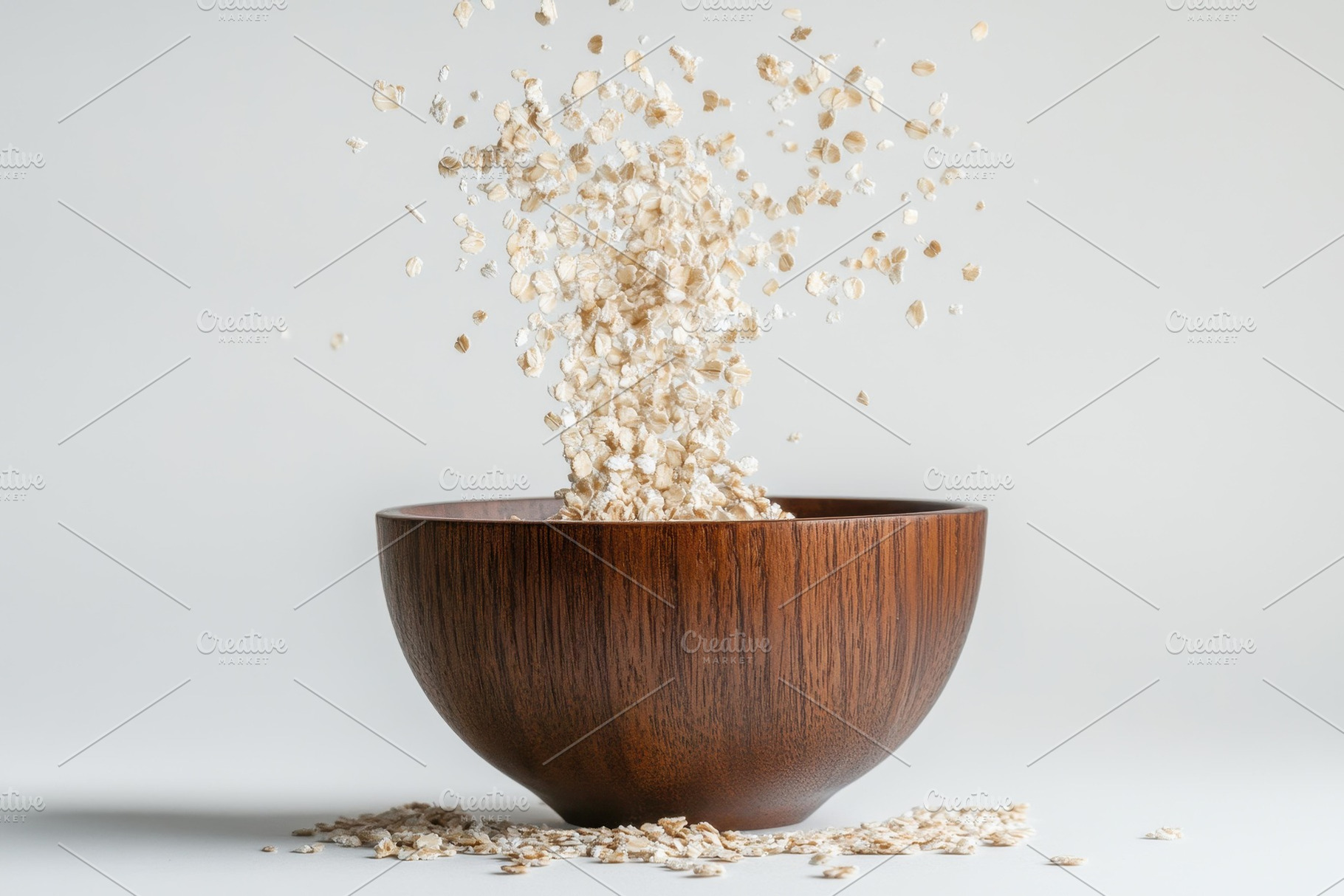 Oats falling from above into a woode, a Photo by Tanuart
