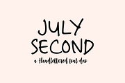 July Second Font Duo, a Script Font by etigletters (Thumbnail 2 of 11)