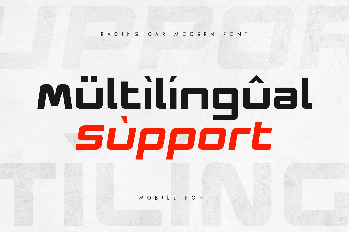 Mobile - Modern Racing Car Font, a Sans Serif Font by Hamz Studio (Photo 4 of 8)