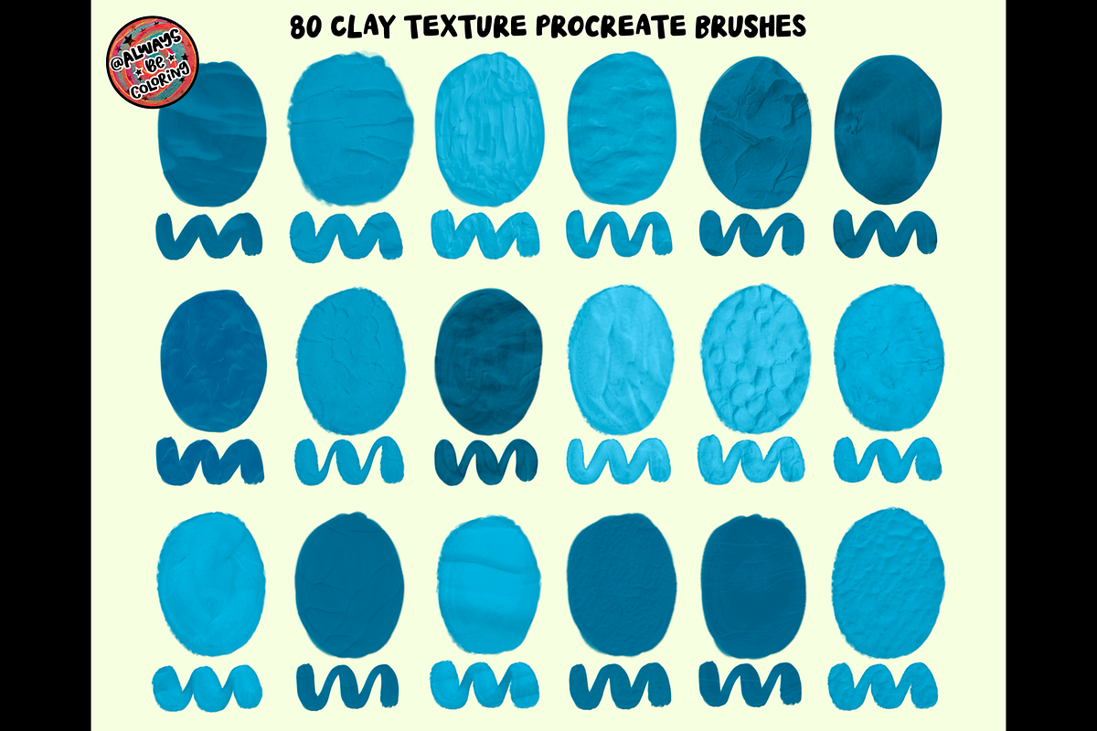 Procreate Clay Brush Set, a Brush Add-On by AlwaysBeColoring (Photo 2 of 9)
