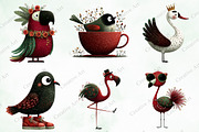 Whimsical & Quirky Bird Clipart, an Illustration by Creative Art (Thumbnail 3 of 10)