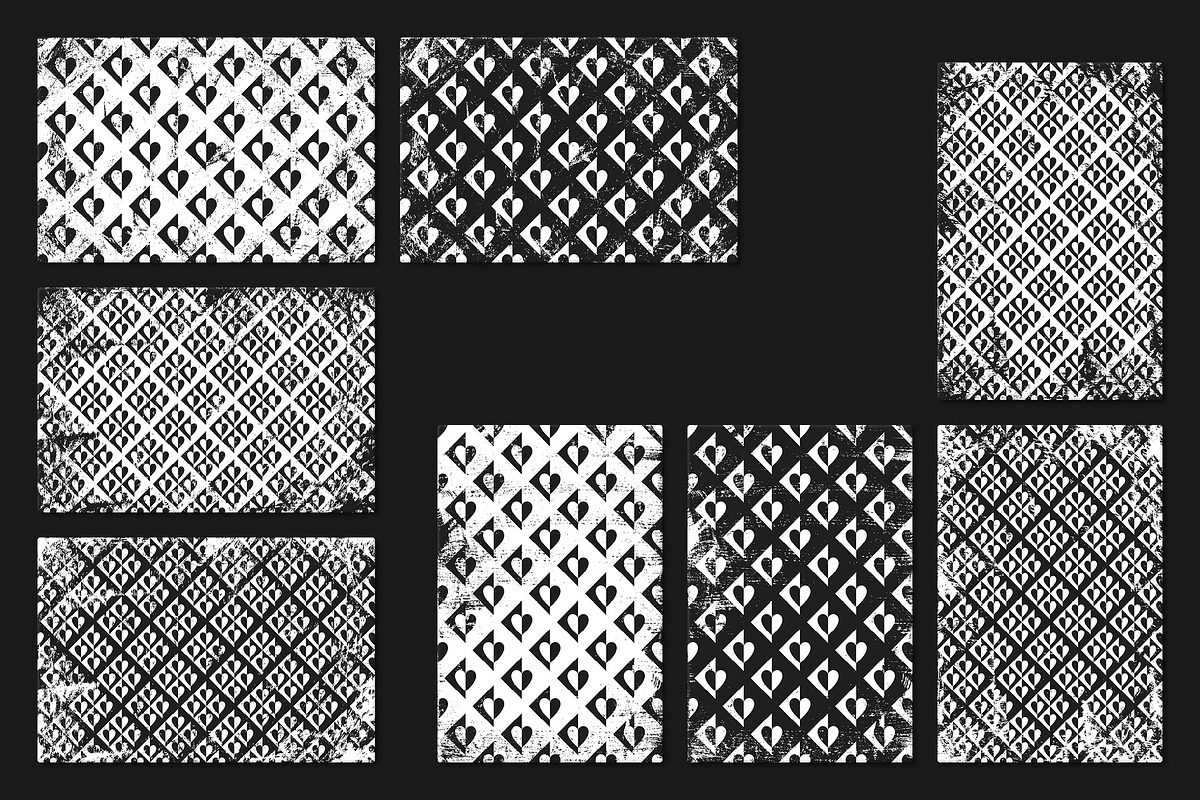 Hearts - 80 Grunge Patterns, a Pattern Graphic by Tustan (Photo 3 of 12)