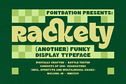 Rackety Complete | Display Font, a Sans Serif Font by Twicolabs Fontdation (Thumbnail 1 of 8)