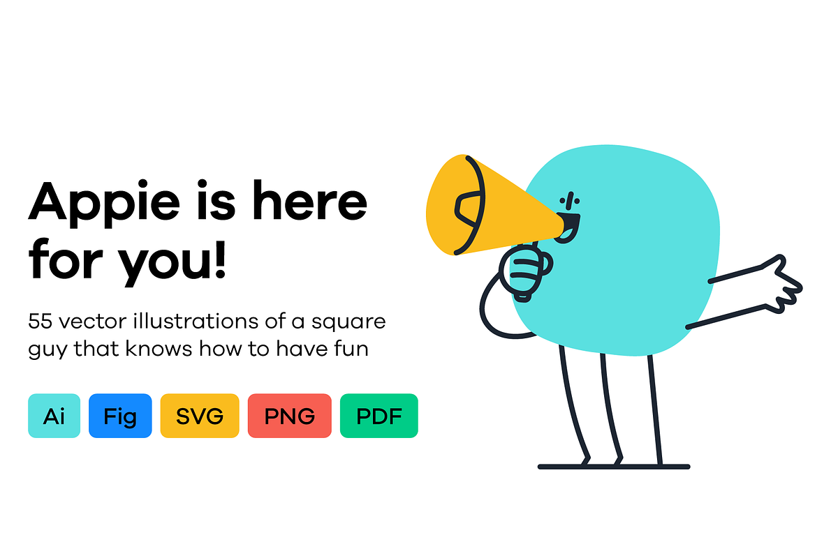 Appie - illustration pack, a Person Illustration by Ivan Mesaros (Photo 1 of 7)