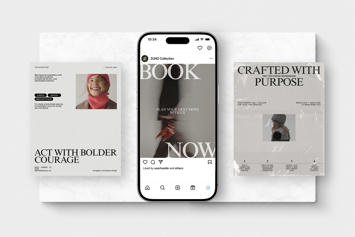 ZUNO | Social Media Kit (III), a Social Media Template by The Aesthetic Studio (Photo 4 of 10)