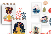 Meditation, yoga woman, Nature, a Sport Illustration by Usis (Thumbnail 6 of 7)