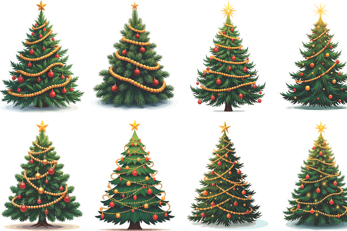 Christmas Tree on a White Background, an Illustration by Amazin_art (Photo 1 of 9)