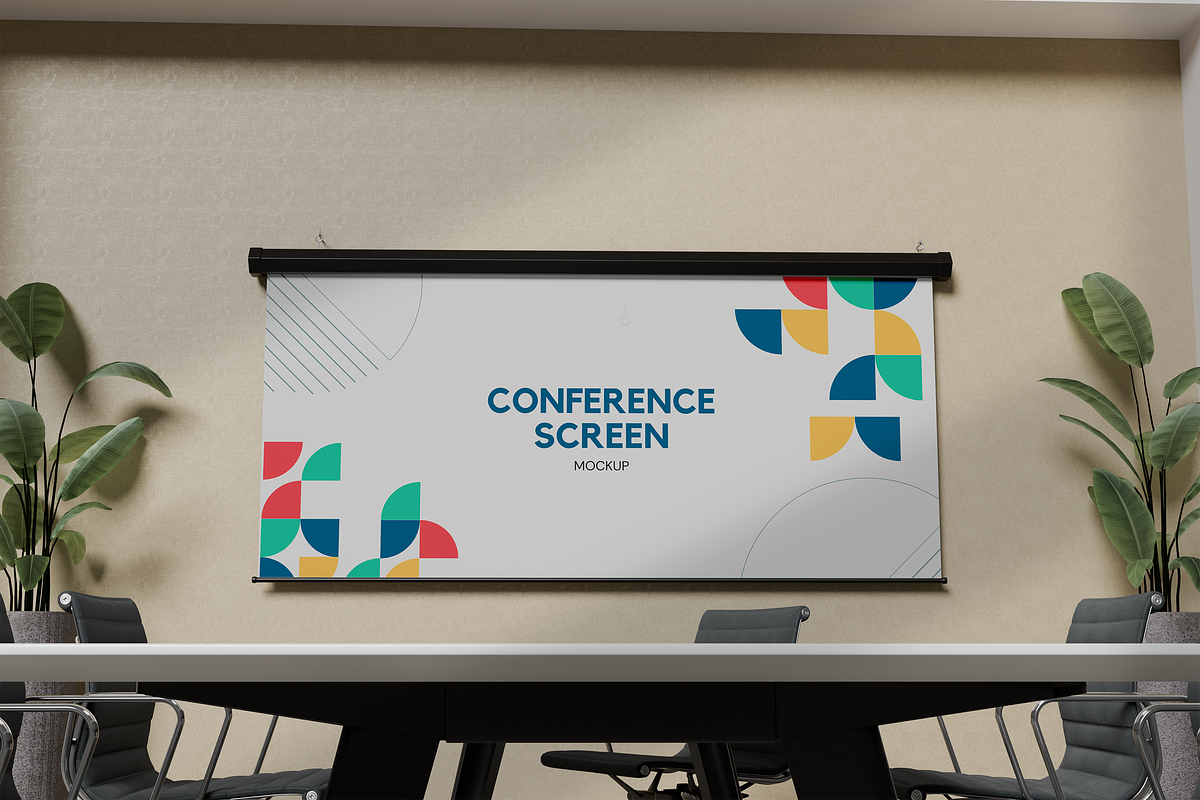 Conference Hall Screen Mockup, a Product Mockup by xavier_studio (Photo 2 of 5)