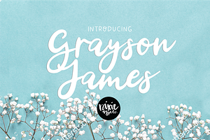 GRAYSON JAMES A Bold Script Font