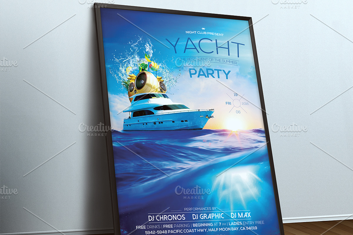 Yacht Party, a Flyer Template by CREATIVE DUDE (Photo 2 of 3)