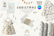 Christmas animals for kids clipart, an Animal Illustration by polikarpovaart (Thumbnail 1 of 12)