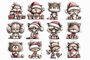 Quirky Christmas Cat Clipart, an Illustration by Libby Wishes (Thumbnail 3 of 7)