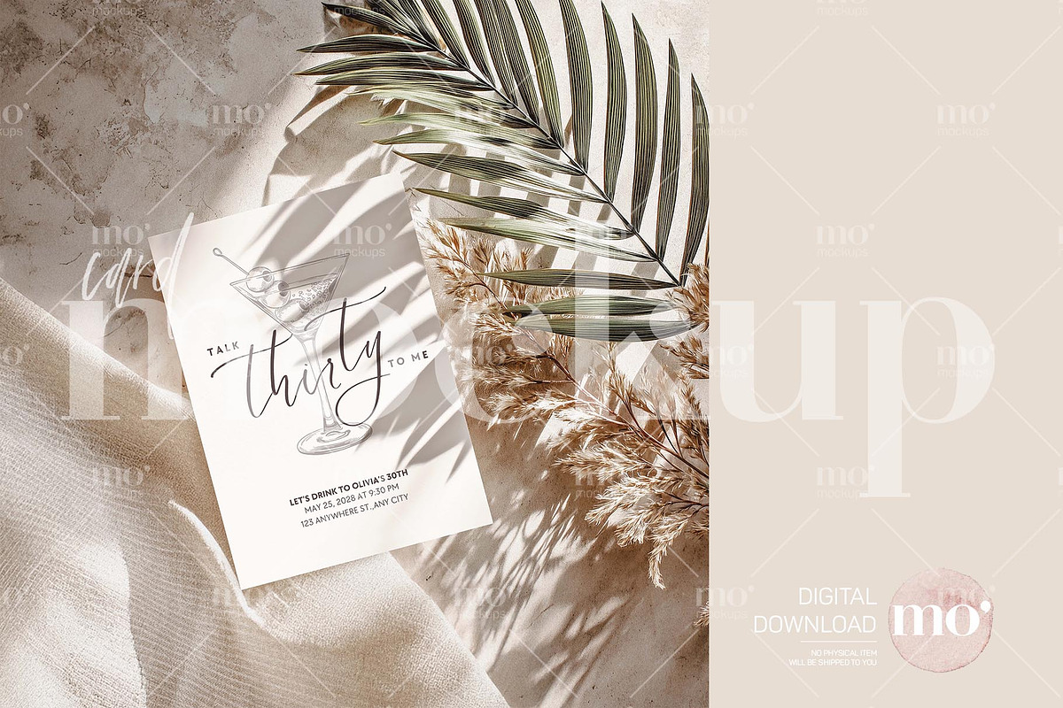 Wedding invitation mockup, a Product Mockup by MoMockups (Photo 1 of 5)