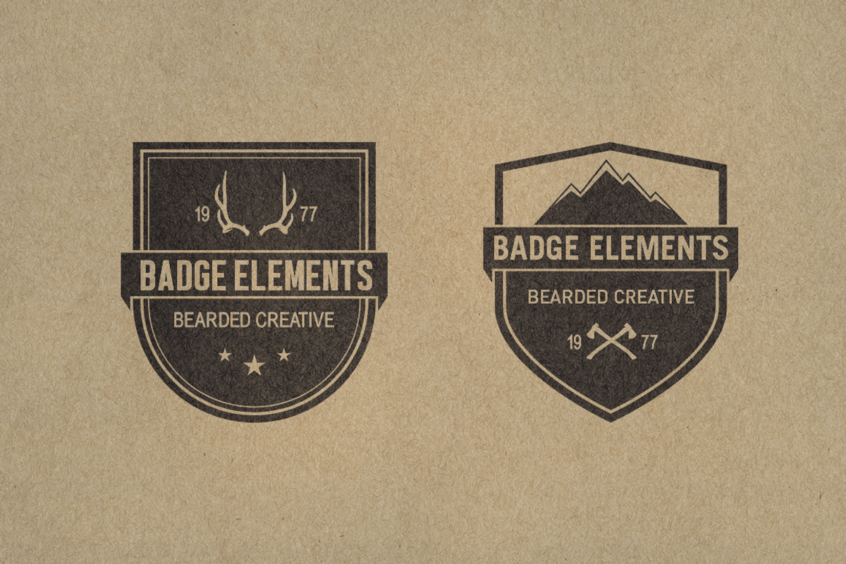 Vintage Badges - 7 Pack, an Object Graphic by Bearded Creative (Photo 2 of 5)