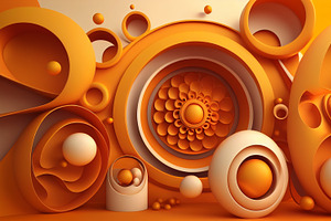 3d Abstract Yellow Background