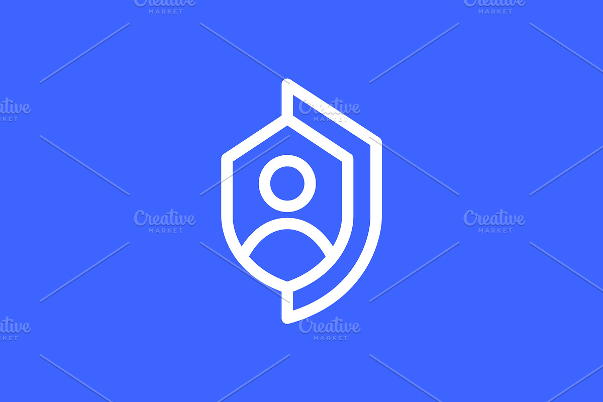 people icon shield secure guard logo, a Branding & Logo Template by devastd