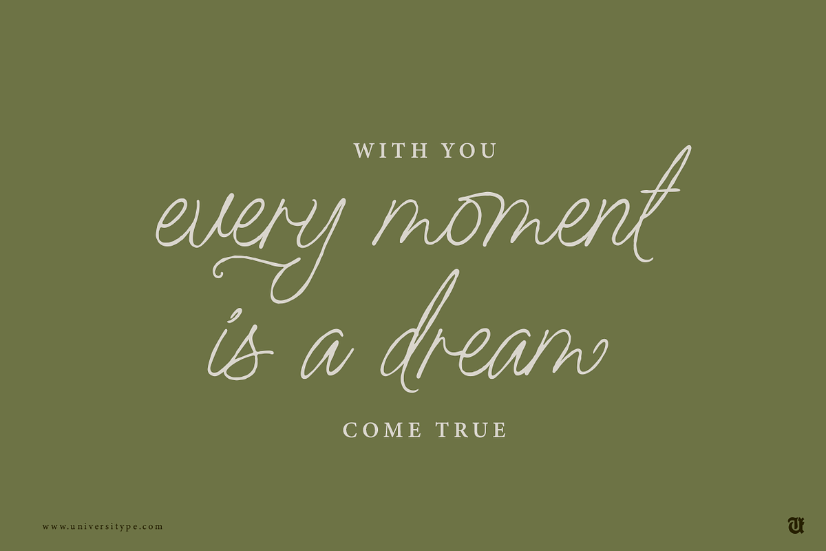 UT Nikahan Script -  Updated Version, a Script Font by Universitype (Photo 6 of 12)