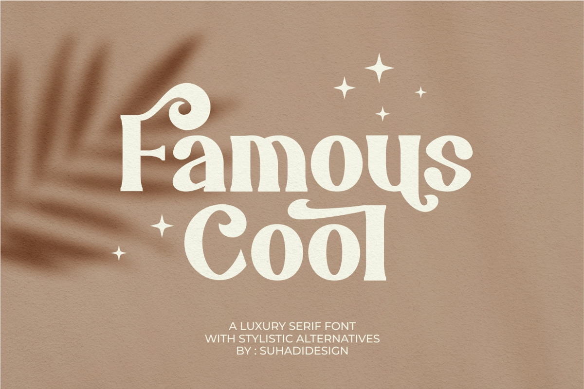 Famous Cool gorgeous typefaces, a Serif Font by suhadidesign (Photo 1 of 19)