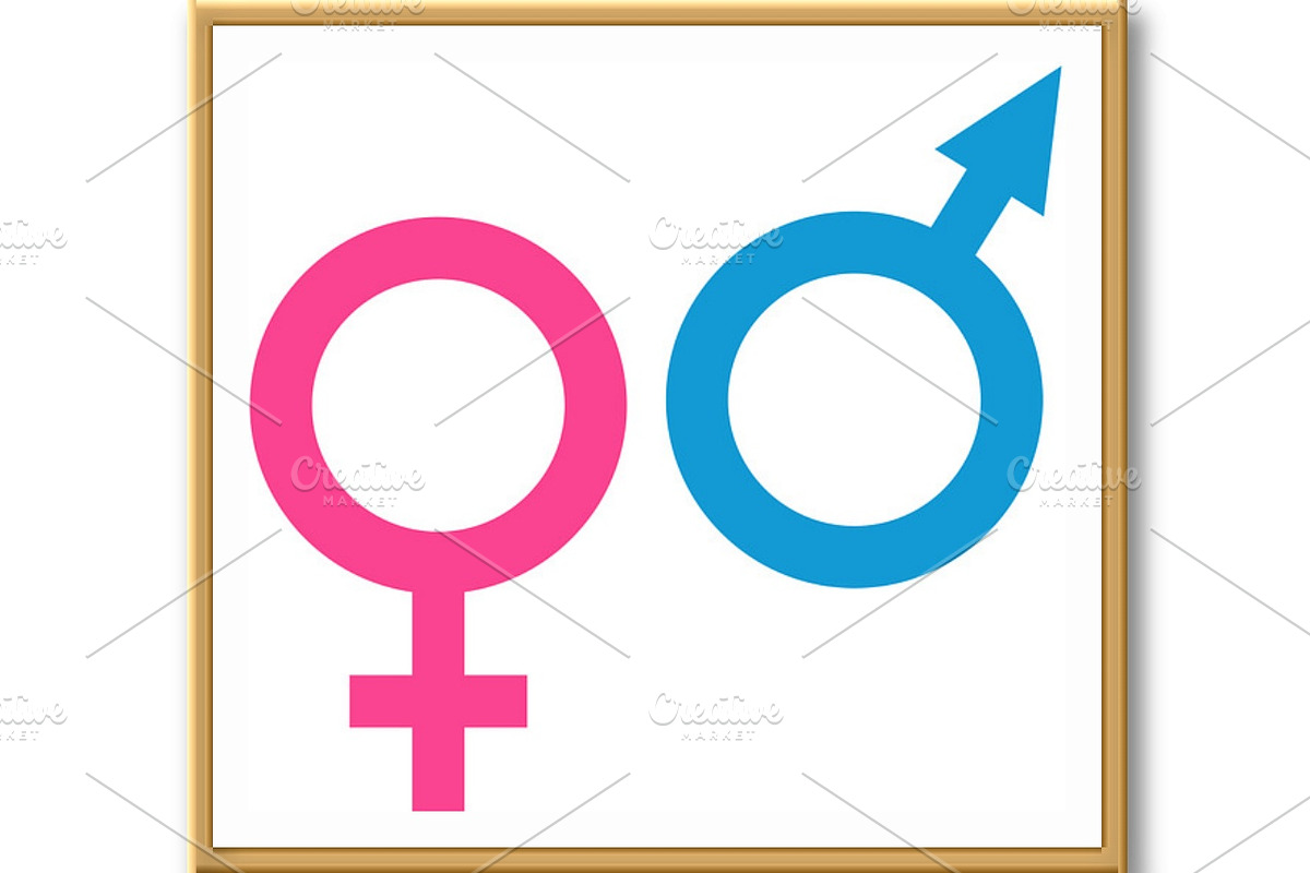 Male and female sex symbols, an Outline Icon by RODINA (Photo 2 of 3)