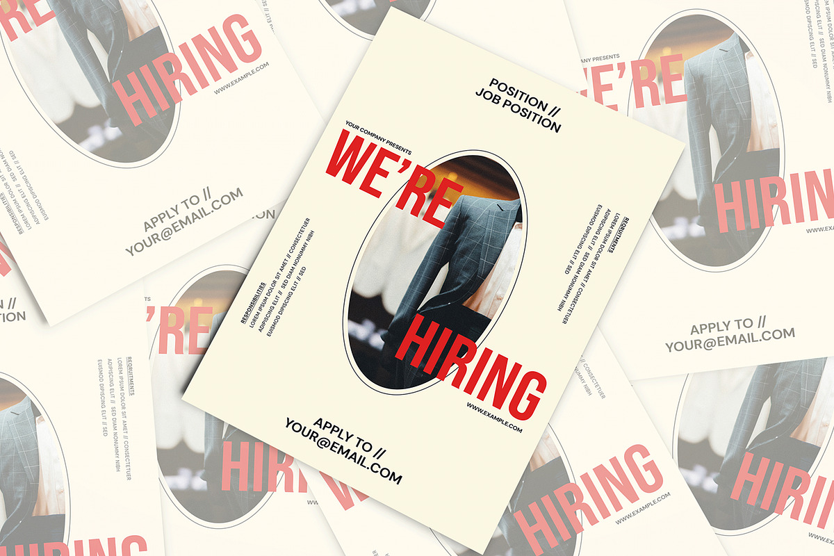 Job Vacancy Flyers, a Flyer Template by Pi Plus Graphic (Photo 3 of 4)
