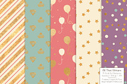 Gold Foil Digital Papers in Vintage, a Pattern Graphic by Amanda Ilkov (Thumbnail 2 of 4)
