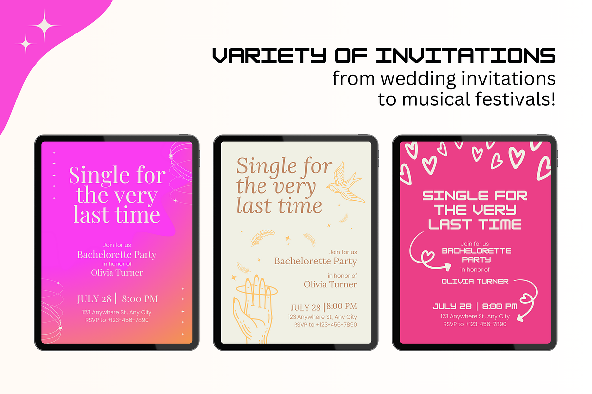 90 Events Invitations, a Social Media Template by TemplateCastleStore (Photo 7 of 10)