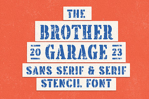 Brother Garage - Display Font