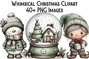 Whimsical Christmas Clipart, an Illustration by Pixels.Craft (Thumbnail 1 of 6)
