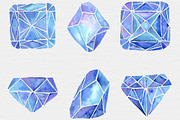 Watercolor Crystal Clipart, an Illustration by TigerlilyDesignCo (Thumbnail 4 of 4)