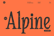 CS Alpine Stamp, a Serif Font by Craft Supply Co. (Thumbnail 1 of 8)