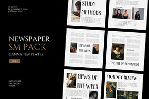 NEWSPAPER SOCIAL MEDIA CANVA PACK