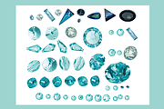 Blue Crystals and Gems Collection, a Product Mockup by Swarovski Crystals (Thumbnail 4 of 4)
