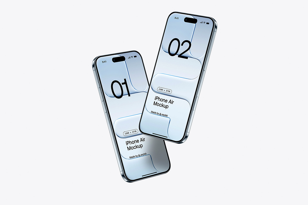 iPhone Air - 24 Mockups Scenes, an iPhone Mockup by Asylab (Photo 57 of 62)