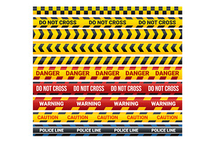 Cartoon caution tape. Do not cross, an Illustration by Stock-Smart-Start
