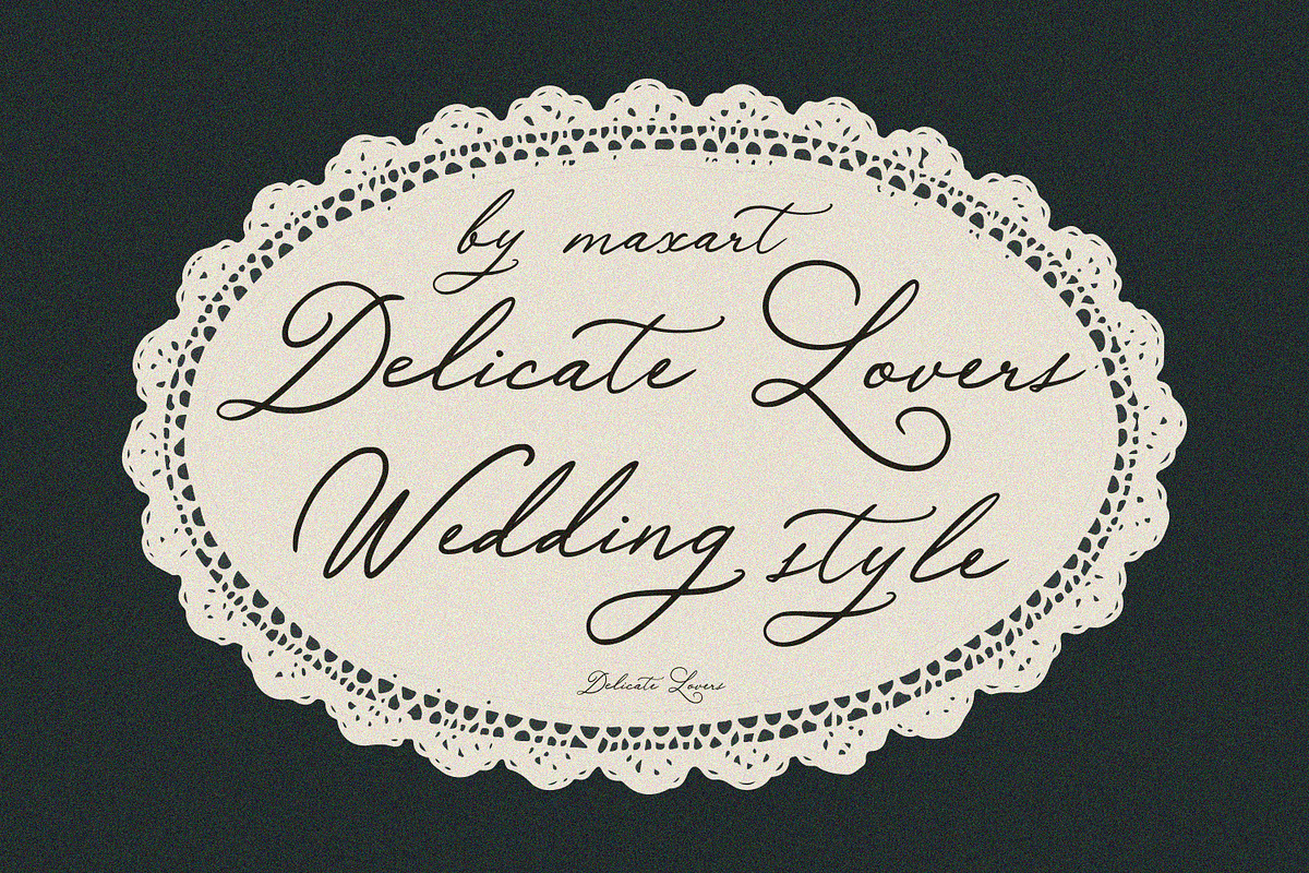 Delicate Lovers -Calligraphy font, a Script Font by MaxArt (Photo 1 of 8)